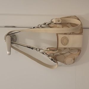 Authentic Coach A1220-F19218 Cream & Gold Color Handbag